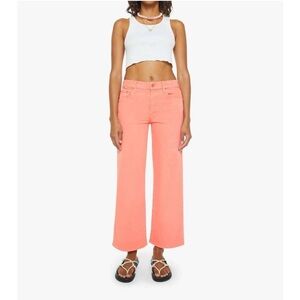 MOTHER  amber mid rise maven ankle jeans in peach